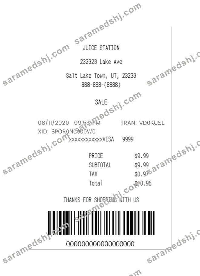 JUICE STATION payment check